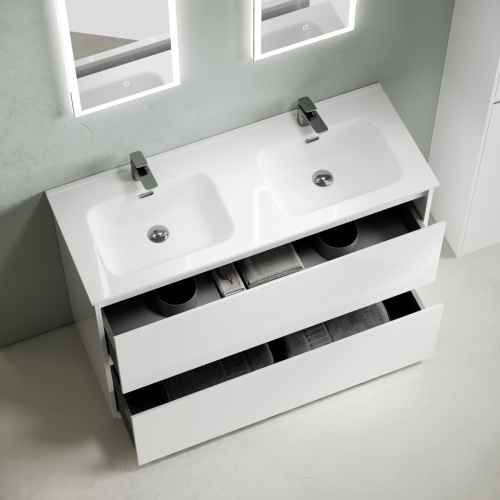 Тумба под раковину Sancos Libra Floor LB120F-2W 120х50 напольная цвет белый - фото 5